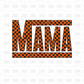 Mama checkered ORANGE DTF transfer N185