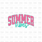 Summer Vibes Pink DTF Transfer