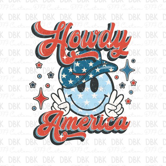 Howdy America DTF Transfer R127