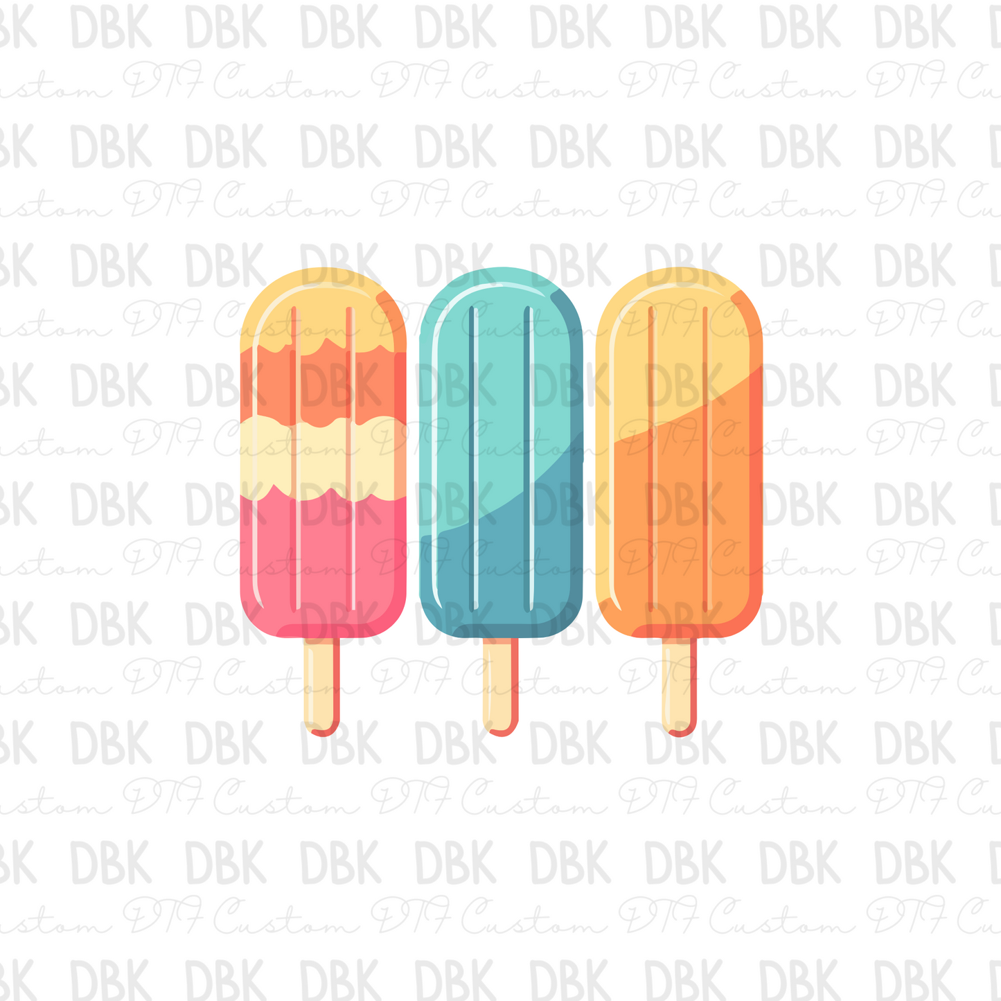 Summer Ice Creams DTF Transfer S82