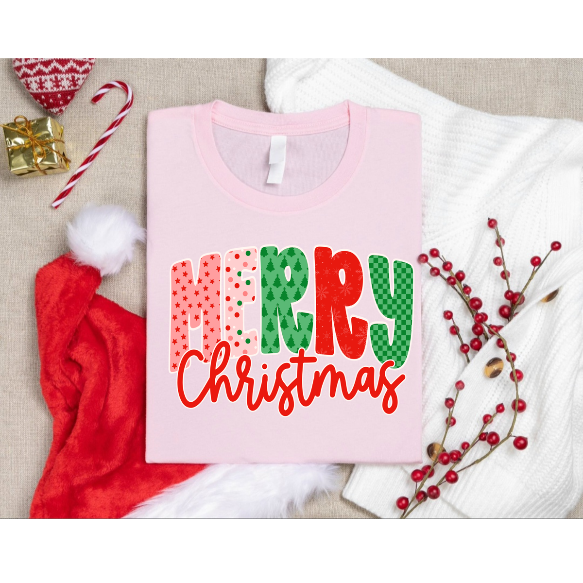 Merry Christmas DTF Transfer