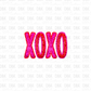 XOXO Faux Glitter DTF Transfer