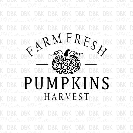 Farm Fresh Pumpkin Harvest DTF transfer