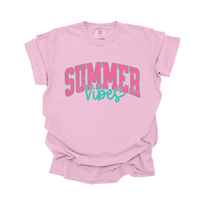 Summer Vibes Pink DTF Transfer