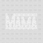 Mama checkered WHIITE DTF transfer N186