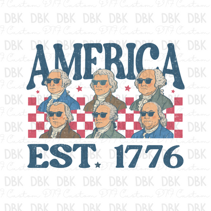 America 1776 DTF Transfer BLUE R154