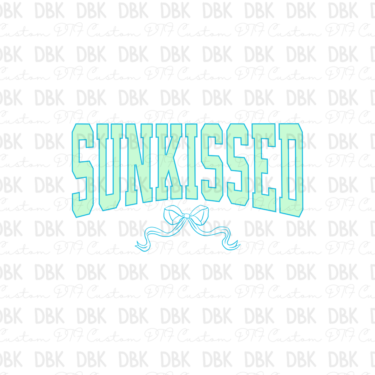 Sunkissed DTF Transfer BLUE