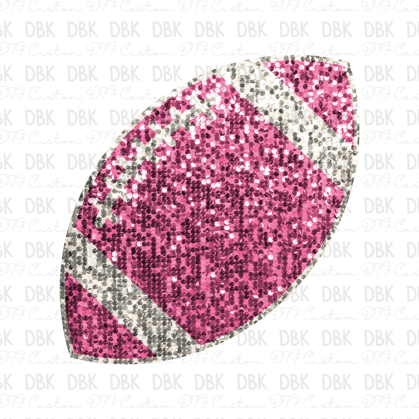 Football sparkle light pink DTF Transfer C147