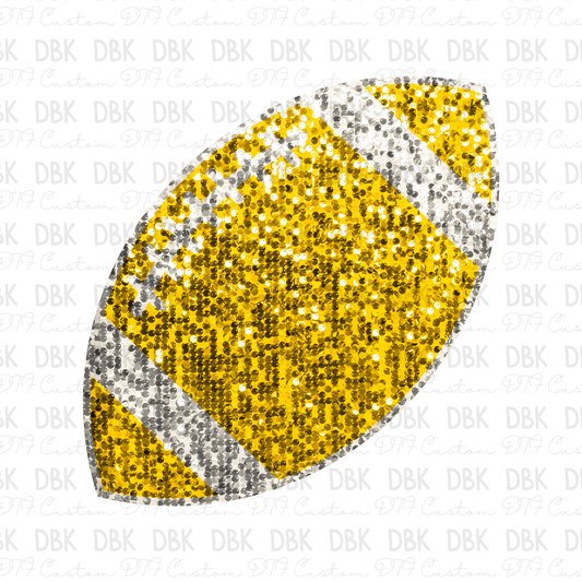 Football sparkle yellow DTF Transfer C150