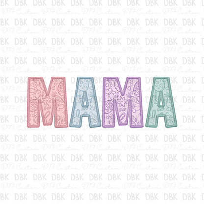 Mama Easter paisley DTF transfer W31