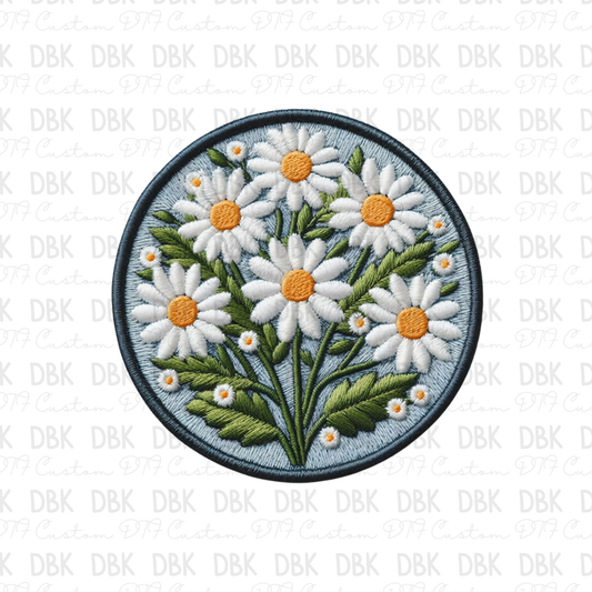 Daisy flower bunch DTF Transfer B155