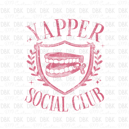 Yapper Social Club DTF Transfer MAGENTA