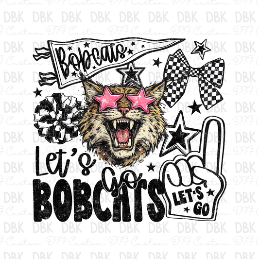 Lets go Bobcats DTF Transfer
