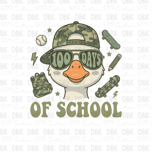 100 days of school duck DTF Transfer A289