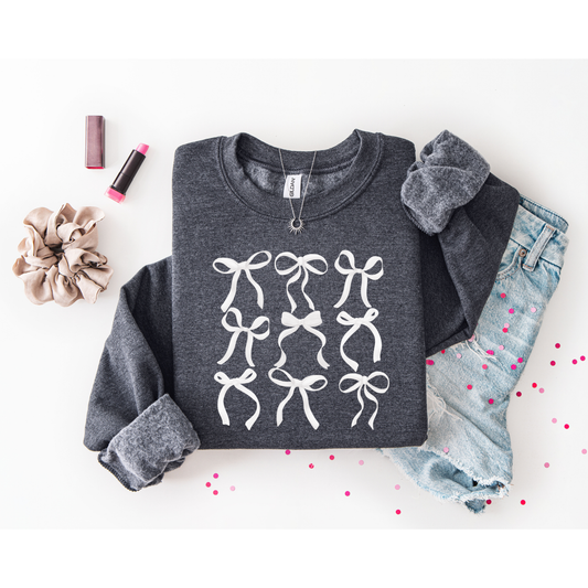 White Bows Gildan Crewneck ADULT