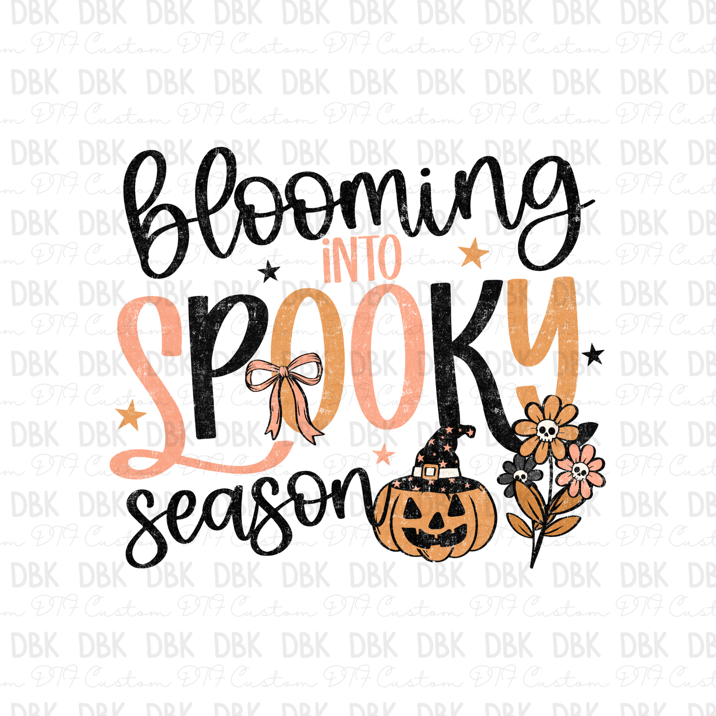Blooming into spooky season DTF Transfer H336