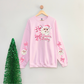 Pink Santa DTF Transfer
