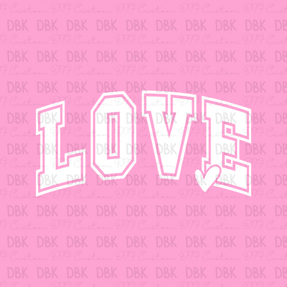 Love DTF transfer WHITE