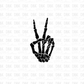 Black Skull Hand DTF Transfer