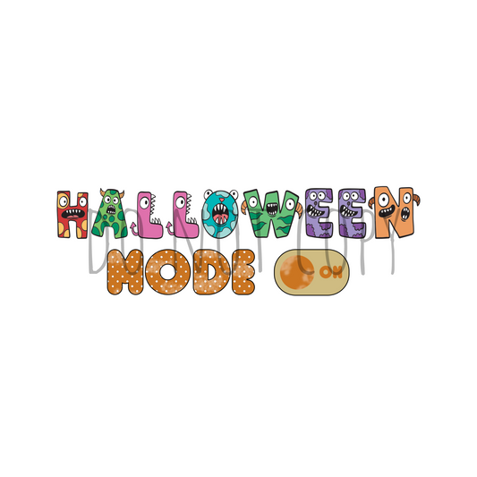 Halloween Mode DTF transfer