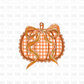 Burnt Orange Preppy Pumpkin DTF Transfer FS2