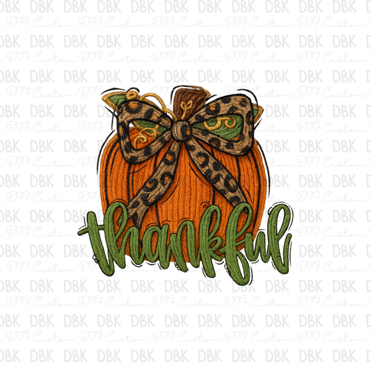 Thankful Pumpkin DTF Transfer