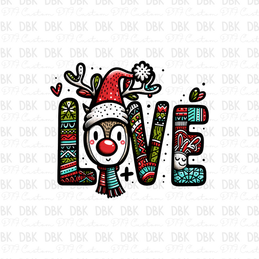 Love reindeer DTF Transfer E173