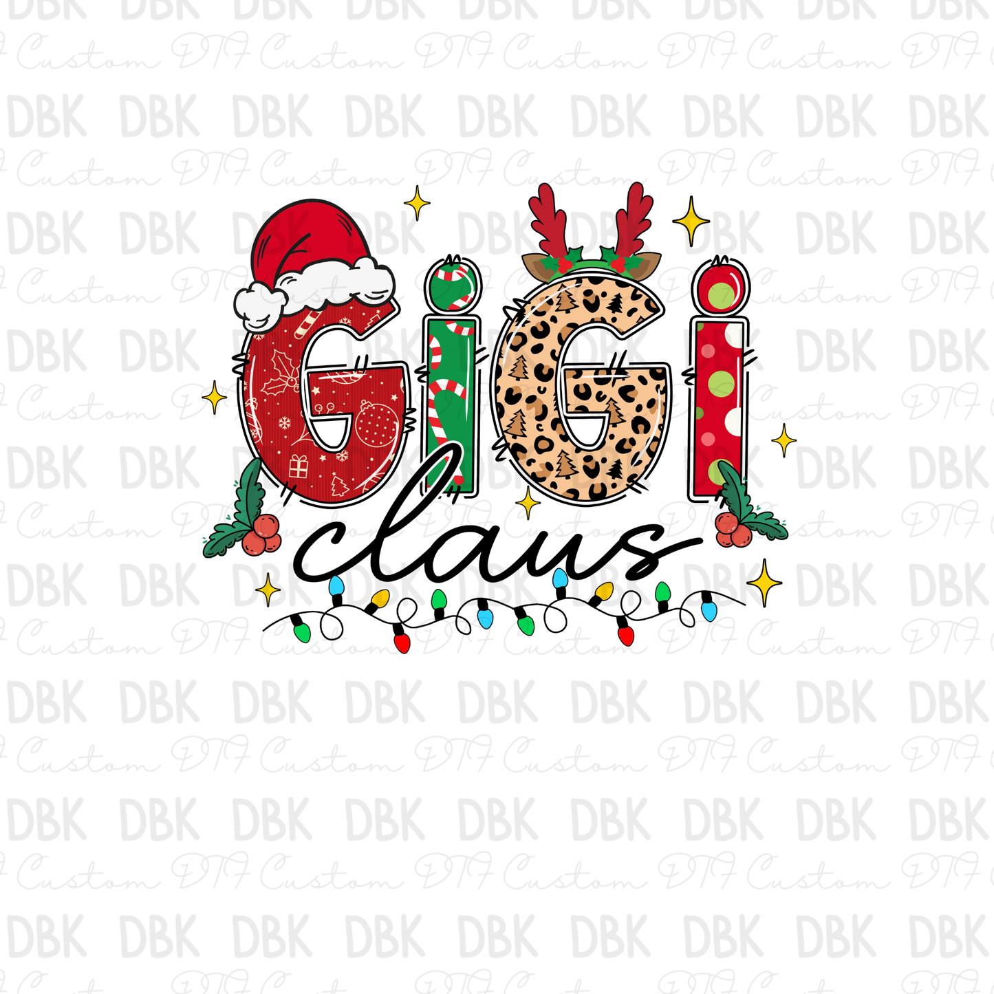 Gigi Clause DTF Transfer E304