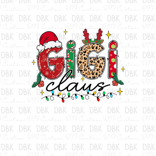 Gigi Clause DTF Transfer E304