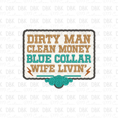 Blue Collar DTF transfer B330