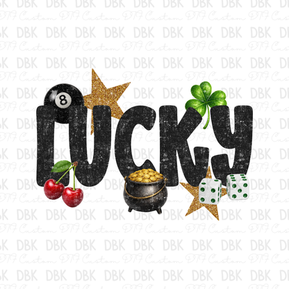 Lucky DTF Transfer BLACK