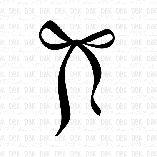 Panthers Black Bow DTF Transfer