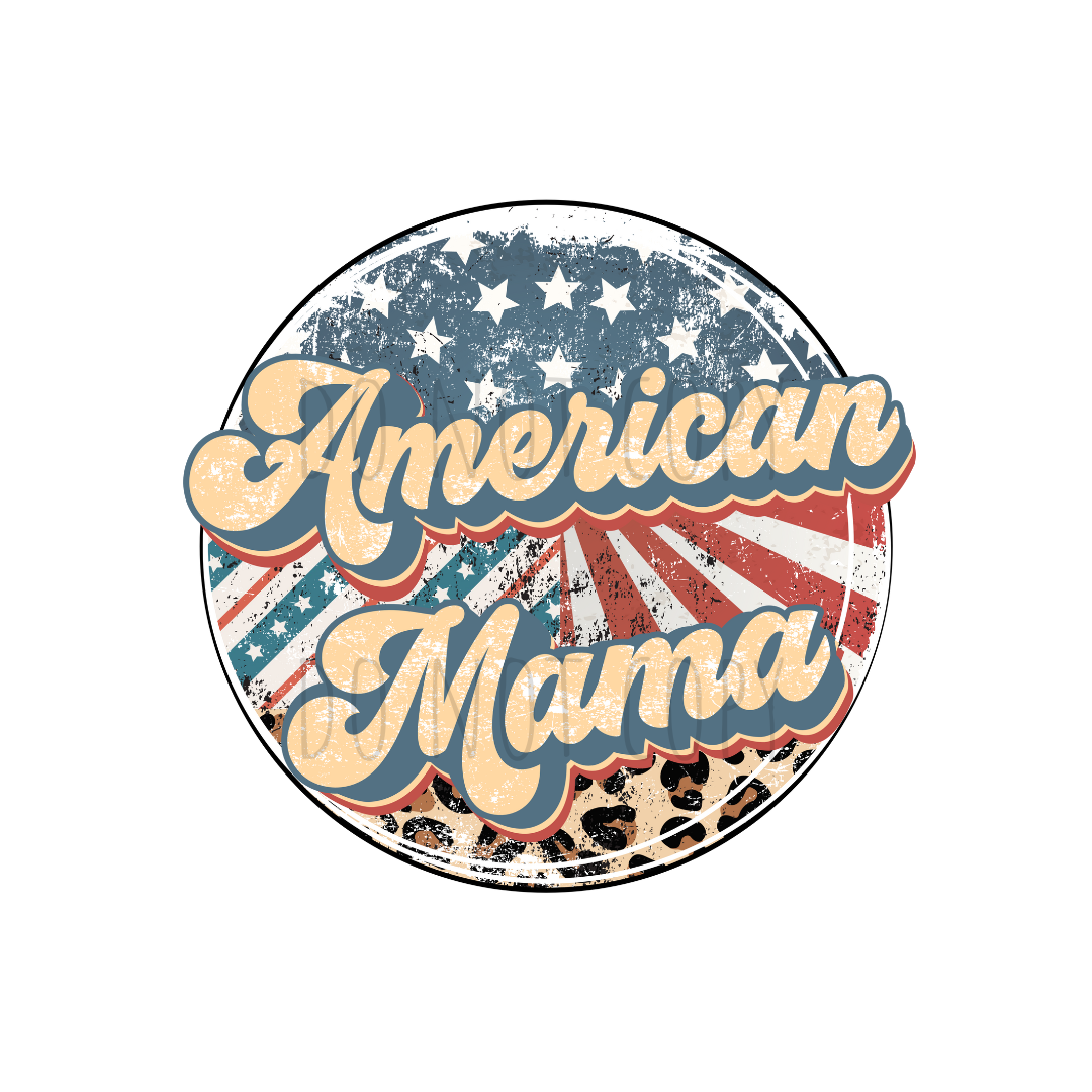 American Mama RWB DTF transfer