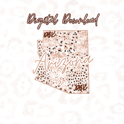 Arizona Rose Gold Leopard Digital Download