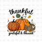 Thankful Grateful & Blessed DTF transfer F52
