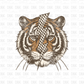 Tiger with bolt down middle DTF transfer I229