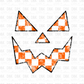 Pumpkin face DTF transfer H158