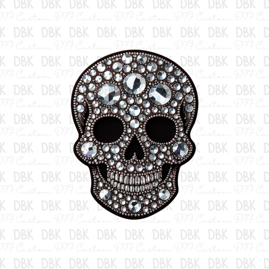 Jeweled Skull DTF Transfer B157