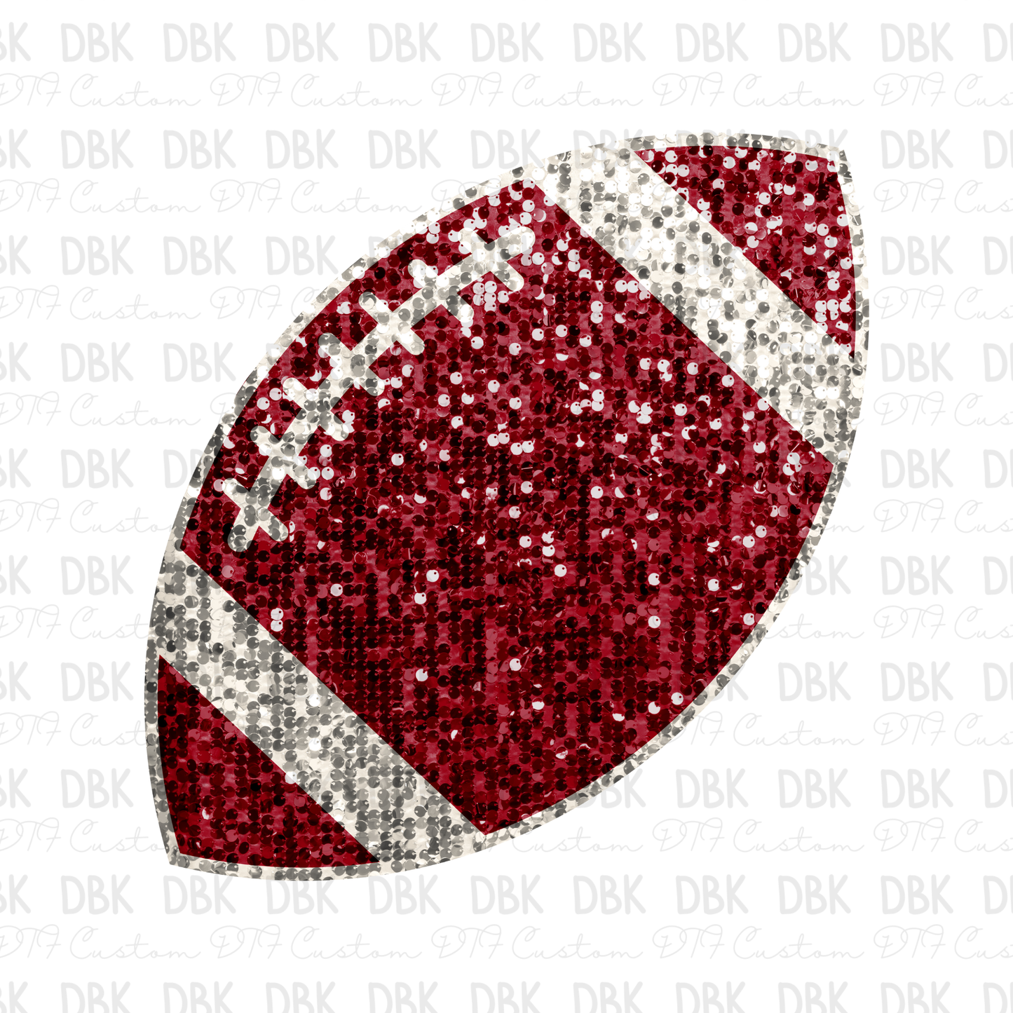 Football sparkle red DTF Transfer C151