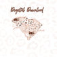 South Carolina Rose Gold Leopard Digital Download