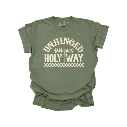 Unhinged but in a holy way DTF Transfer  CREAM FT148