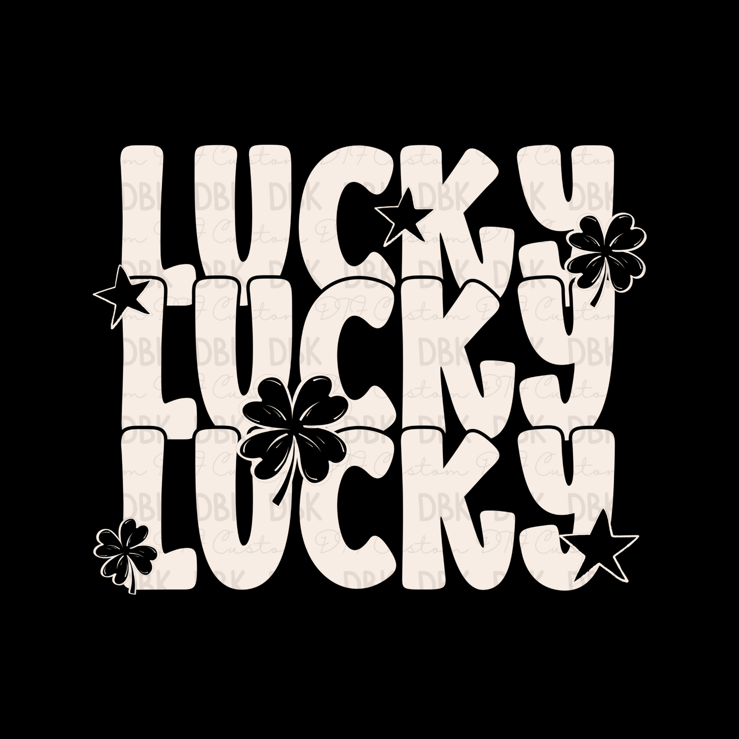 Lucky DTF Transfer WHITE