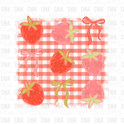 Strawberries DTF Transfer