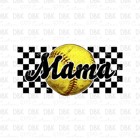 Softball mama DTF Transfer C138