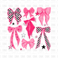 Pink Bows DTF Transfer