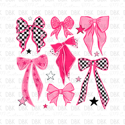 Pink Bows DTF Transfer