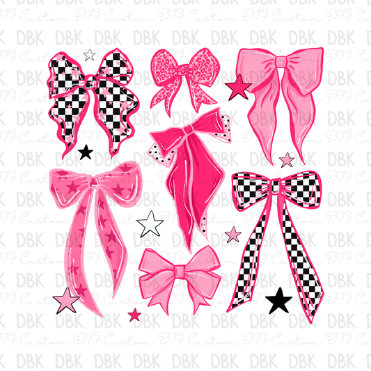 Pink Bows DTF Transfer