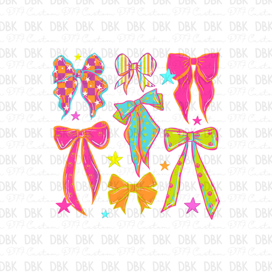 Preppy Bows DTF Transfer I347