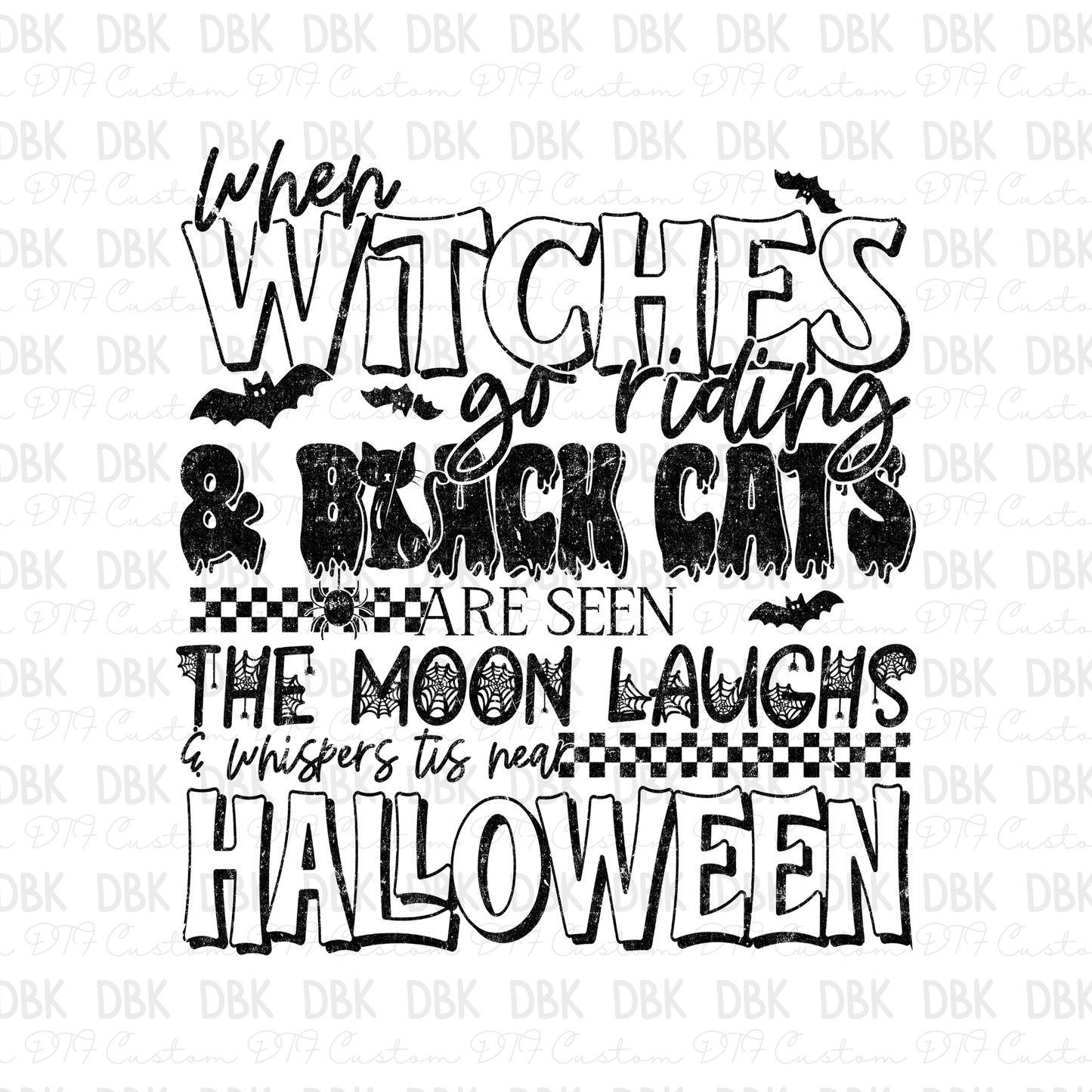 When witches go riding DTF Transfer H355