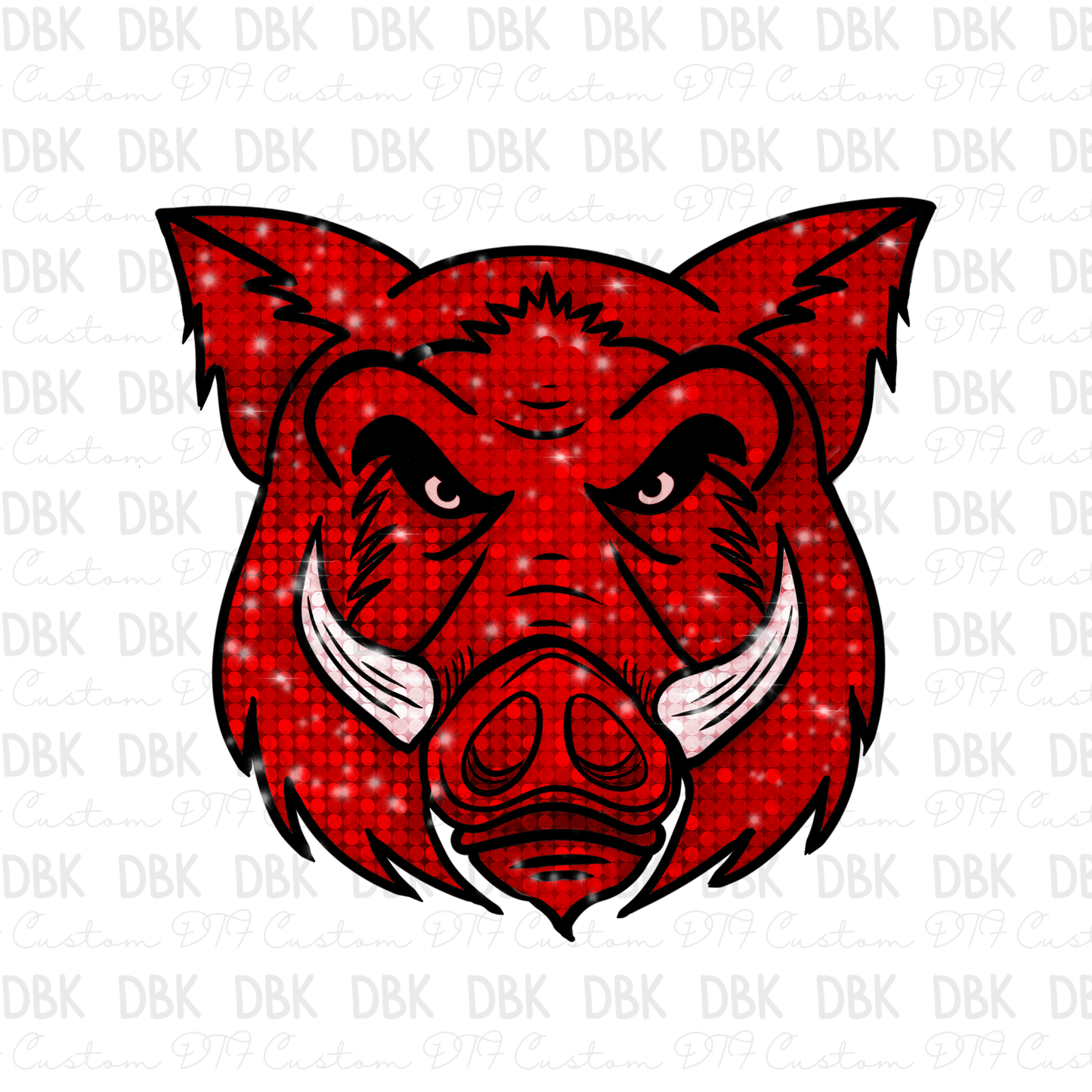 Glitter Pig DTF Transfer M224